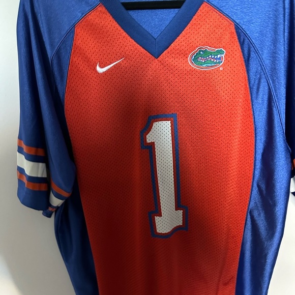 Vintage Nike Florida Gators NCAA Football Jersey #1 Blue Orange Men's Size Large - Picture 6 of 14
